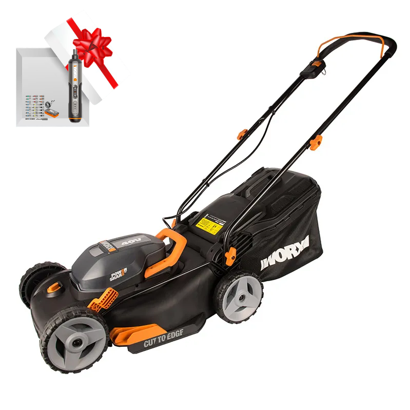 Газонокосилка WORX WG743E 40V  Li Lawn Mower 40см аккумуляторная — детальное фото